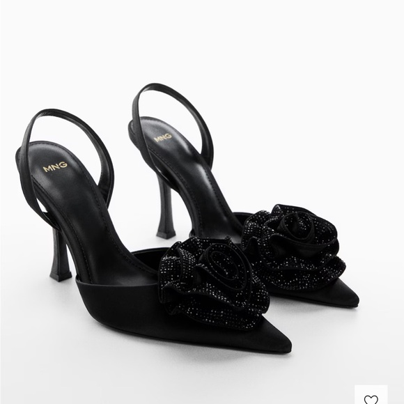 Mango Shoes - Mango floral rhinestone heels